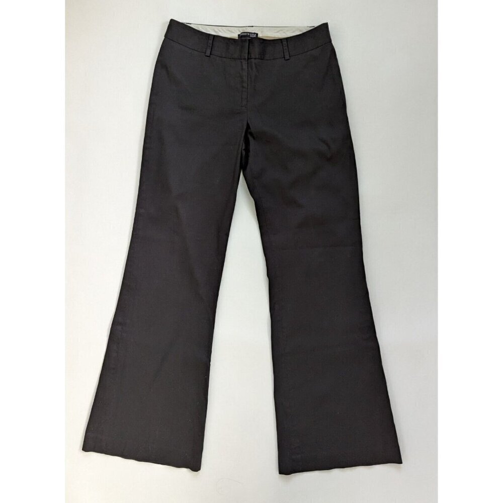 Kenneth Cole Kayla Wide Leg Dress Pant Flat Front Black Size 8 - Picture 2 of 11